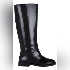 Tony Bianco Glossy Black Over the Knee Boots